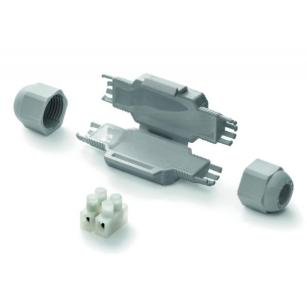 Mini boite de jonction + gel + borne 3 x2,52, diam. cable mini=8mm, maxi=13mm, ip68 Réf. FRED