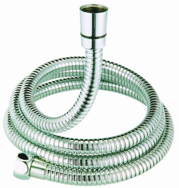 Flexible de douche Alterna Concerto 1,50m en laiton finition argent brillant double agrafage