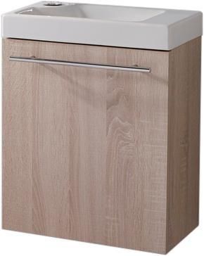 Ensemble Alterna Piccolo 2 lave-mains en céramique + meuble bois clair