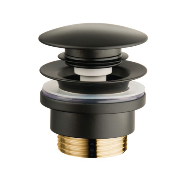 Bonde lavabo up/down en laiton noir 5-55mm Réf. UD42513