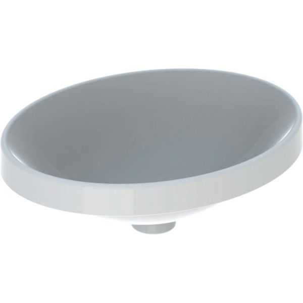 Vasque VARIFORM ovale à encastrer 50x40cm sans trop plein sans tou de robinetterie blanc Réf. 500.710.01.2