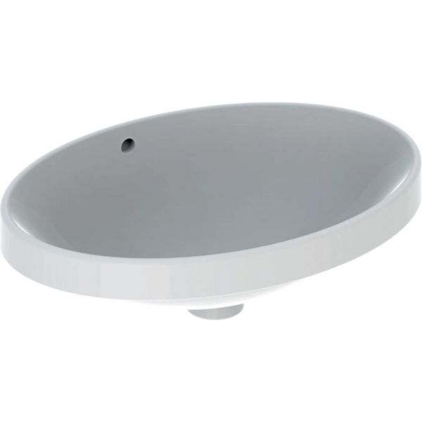 Vasque VARIFORM ovale à encastrer 55x40cm sans trou de robinetterie blanc Réf. 500.716.01.2