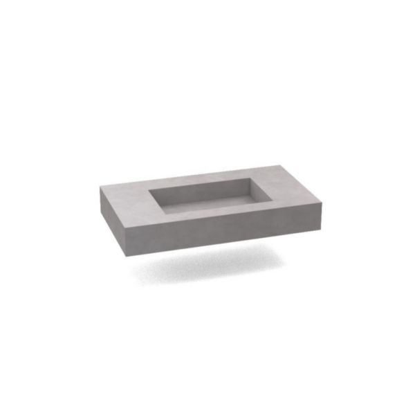 Plan de toilette Alterna Zao 50 cm fin 2,8 cm Blanc Velours