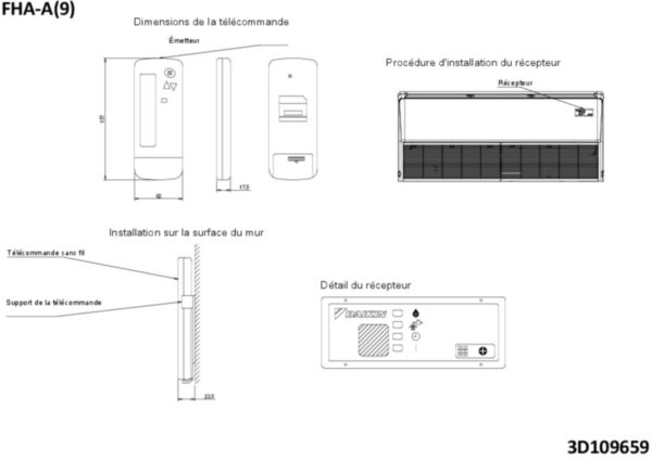 Image principale de Plafonnier unifié 5,0 kW Réf FHA50A9