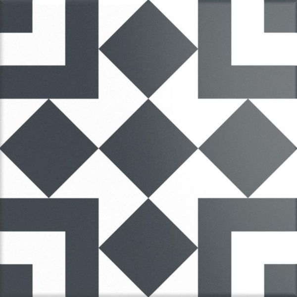 Grès cérame Cinca Héritage Coimbra C3 noir blanc épaisseur 0,8 cm 20 x 20 cm Réf. 9213 C3