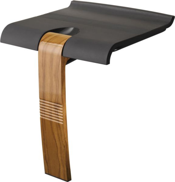 Siège de douche ARSIS FANTASY gris anthracite et bois Réf. 047728
