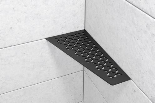 Tablette design Floral acier inox brossé SHELF-E-S3 154x295mm Réf. SES3D5EB