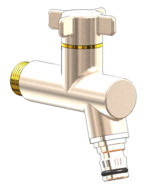 Robinet d'extérieur nu nickel mâle 1/2 Réf. VNI