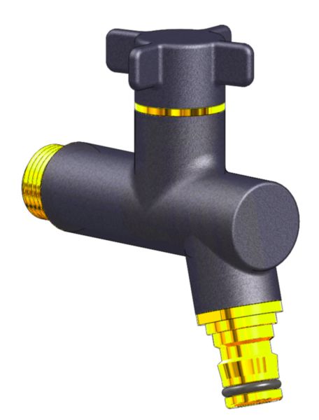 Robinet d'extérieur nu anthracite mâle 1/2 Réf. VAN