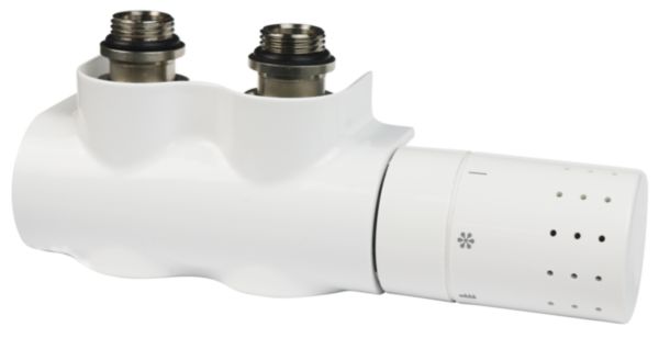 Corps thermostatique Flexodesign orientable à connexion centrale M30 M1/2-M3/4E Blanc réf. L234006001