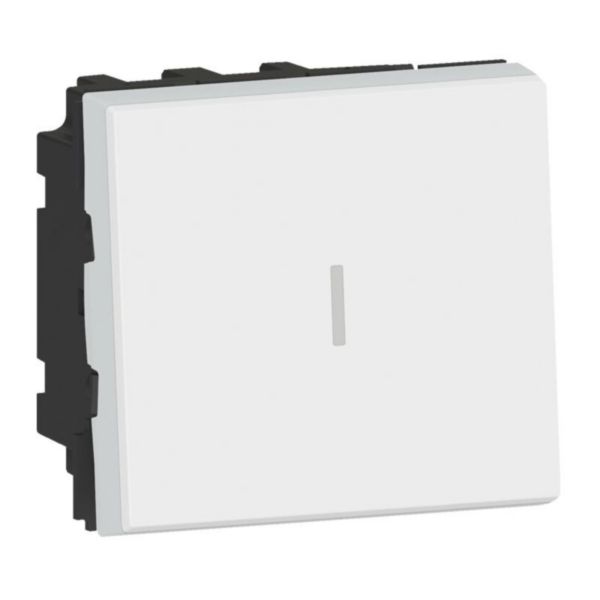 Legrand - permutateur 10AX 250V~ Mosaic Easy-led 2 Modules blanc Réf. 077021L