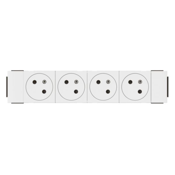 Legrand - prise de courant 2P+T Mosaic link 8m FB blanc clippage dir surface Réf. 077104L