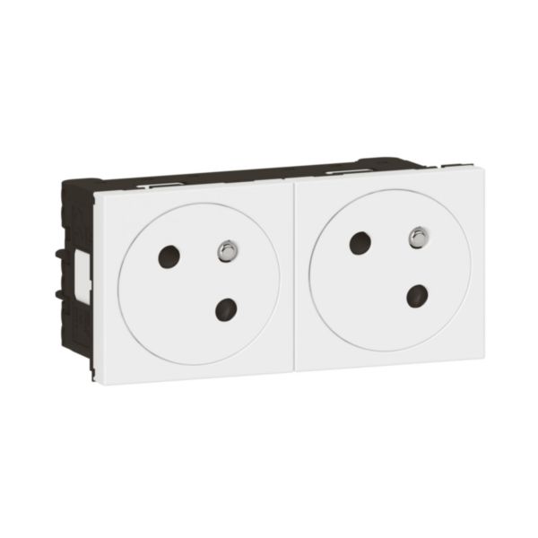 Legrand - prise de courant 2P+T Mosaic link 4m FB blanc surface Réf. 077142L