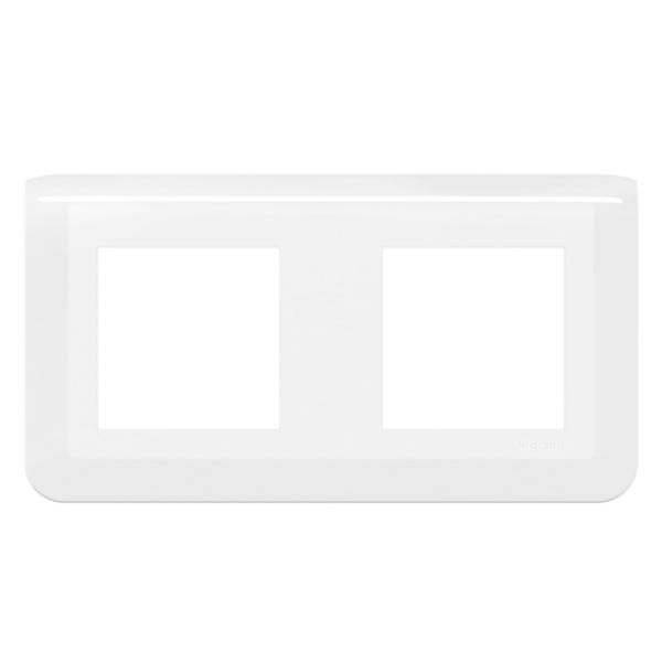 Image principale de Legrand - plaque de finition horizontale Mosaic pour 2 x 2 Modules blanc Réf. 078804L