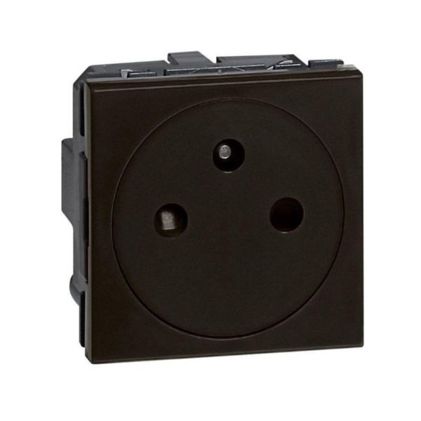 Legrand - prise de courant 2P+T F/B bornes automatiques surface noir mat Réf. 079121L