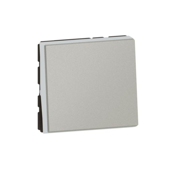 Legrand - poussoir ou inverseur 6A 2 Modules alu Réf. 079240L