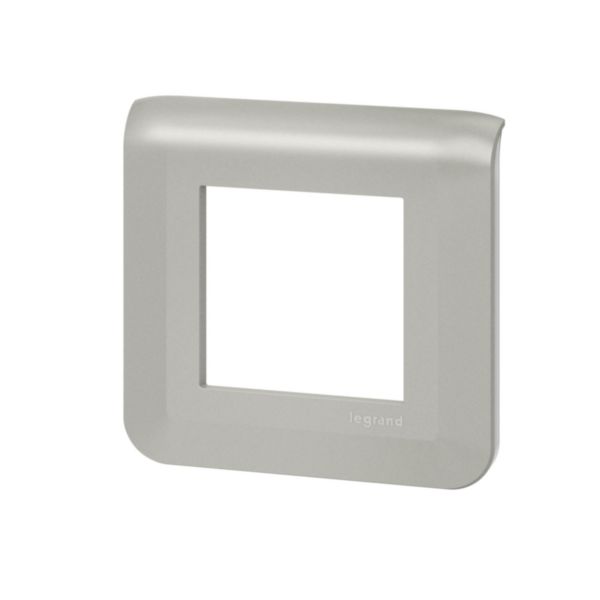 Legrand - plaque de finition Mosaic pour 2 Modules alu Réf. 079302L
