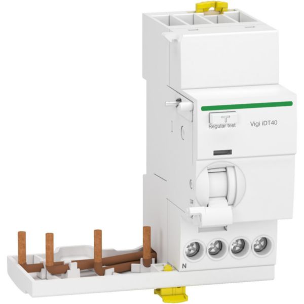Acti9 - module différentiel Vigi - départ iDT40 - 3P+N 40A 30mA type A SI 415V CA - NF conforme à EN 61009-1 montage sur rail DIN - largeur 6 pas de 9mm Réf. A9Y64740