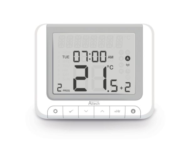 Thermostat numérique Altech pour chaudière ou pompe à chaleur programmable protocole Opentherm classe V sans fil