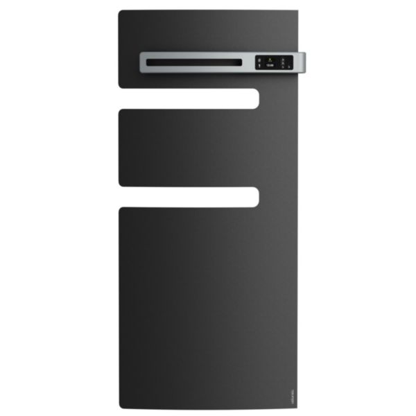 Image principale de Sèche-serviettes Serenis électrique digital mât gauche sans ventilo 500W 3CS équipé d'un boitier de commandes avec programmation Anthracite Réf. 850548