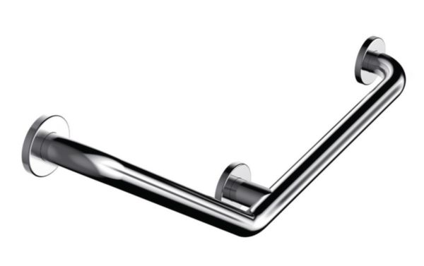 Poignée de maintien coudée INOX CARE 400 x 400 mm 135° 3 points gauche en inox diamètre 32 mm finition mate Réf. 2054060009