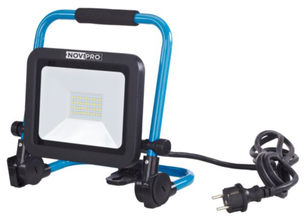 Projecteur de chantier en aluminium sur secteur repliable 30W Novipro