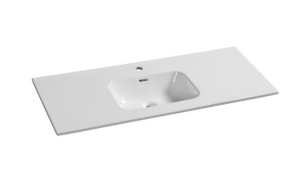 Plan céramique Alterna Séducta 120 cm blanc 1 vasque centrée
