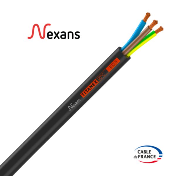 Câble souple H07RNF 3G2,5 - couronne de 10 mètres