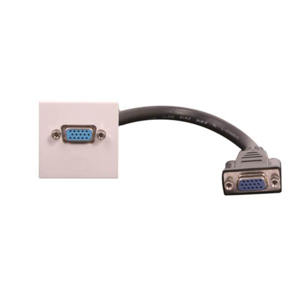 Plastron VGA 45x45 femelle avec rallonge femelle - longueur rallonge 0,2 m Réf. 43150