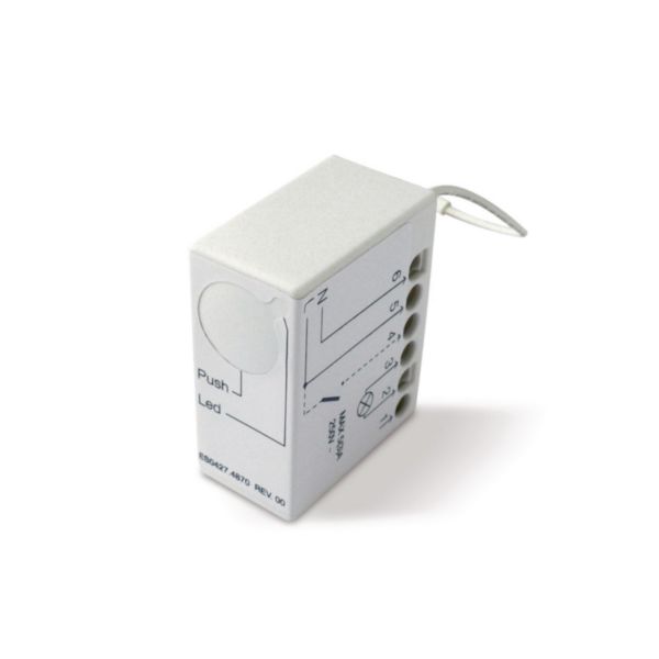 Logique de commande miniaturisée pour commande d installations d éclairage - récepteur radio intégré - 2 modes de programmation - 2 temporisateurs pour extinction automatique - puissance maximum 500 W Réf. TT2L