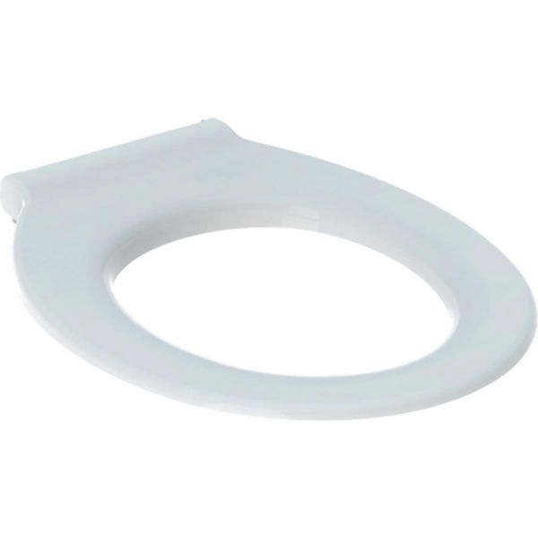 Image principale de lunette d'abattant geberit renova comfort, adapté pmr, antibactérien, fixation par le dessus: abaissement ralenti=non, fixation=par le haut, blanc Réf. 500.680.01.1