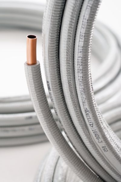 Tube cuivre pré-isolé Smisol Flex - diamètre 14 mm - épaisseur 1 mm - couronne de 50 m Réf. 5010324