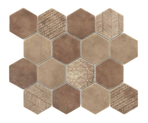 Pâte de verre Bärwolf Desert Namid Red chip mosaïque 7,3 x 7,3cm 29,8 x 25,8cm GL-20060