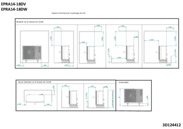 Image principale de Unité extérieure Daikin Altherma 3H haute température 70°C 18kW monophasé Réf. EPRA18DV3
