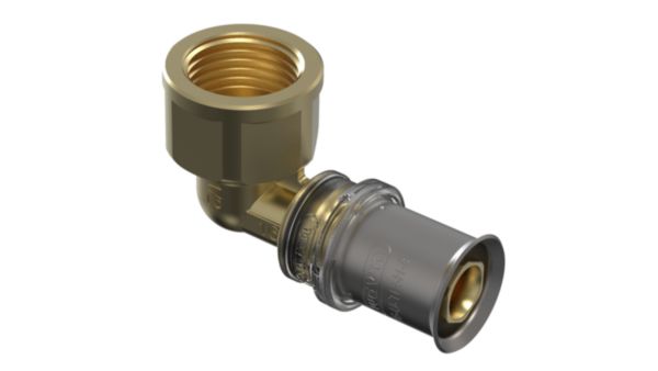 Coude 90° fileté femelle multicouche Tigris M5 - à sertir - 16 mm x 3/8'' - laiton Réf. 3085111