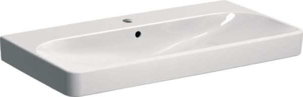 Lavabo Smyle Square - 90 x 48 cm - trou de robinetterie au centre - trop-plein visible - blanc Réf. 500.251.01.1