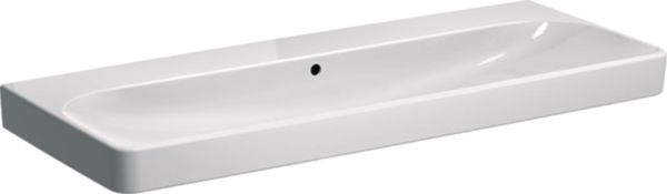 Lavabo Smyle Square - 120 x 48 cm - sans trou de robinetterie - trop-plein visible - blanc Réf. 500.225.01.1
