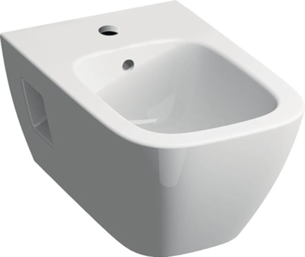 Bidet suspendu Renova Plan - semi-caréné - 54 cm - trop-plein visible - blanc Réf. 500.380.01.1
