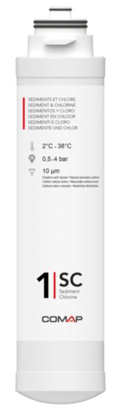 Cartouche de filtration AQUATIS pour élimination des sédiments et du chlore Réf. Q112020001