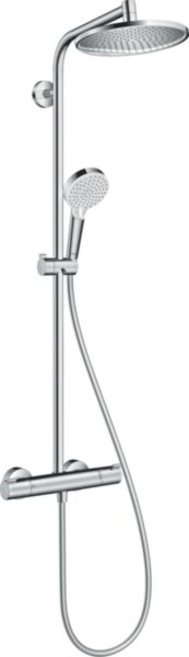 Colonne de douche Crometta S 240 1 jet EcoSmart avec mitigeur thermostatique Ecostat 1001CL Chromé Réf. 27268000