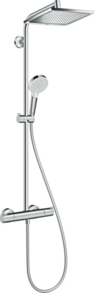 Colonne de douche Crometta E 240 1 jet EcoSmart avec mitigeur thermostatique Ecostat 1001CL Chromé Réf. 27281000