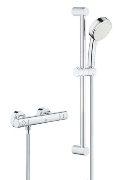 Ensemble de douche thermostatique Grohtherm 800 Cosmopolitan Chromé 34768000