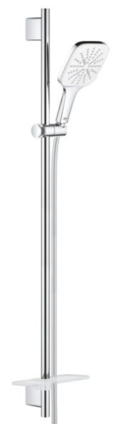 Image principale de Ensemble de douche 3 jets avec barre Rainshower SmartActive 130 Cube Blanc 26587LS0