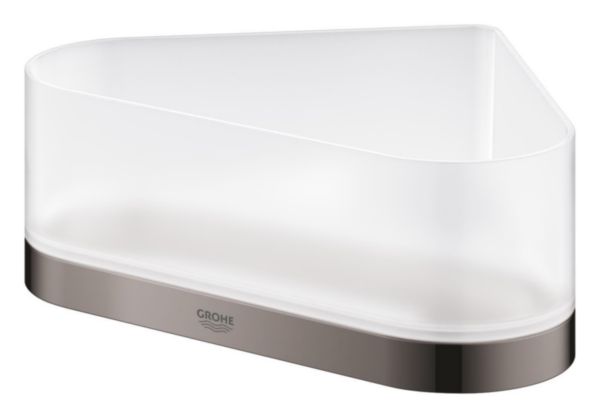 Porte-savon d'angle avec support Selection Hard Graphite Réf. 41038A00
