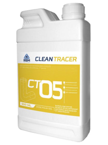 Image principale de Biodisperçant anti-organismes clean tracer ct05 pour réseaux basse-température, bidon 500ml Réf. 38020002