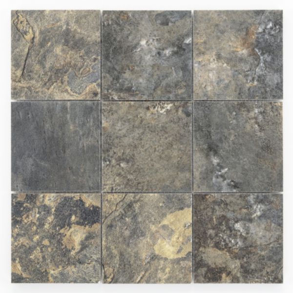 Grès cérame émaillé Barwolf Rustic Stone northern lava mosaïque 9,8 x 9,8 cm Réf. 29,8 x 29,8 cmKEG-20042