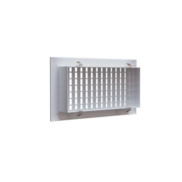 Grille de soufflage double deflection aluminium blanc mate 300 x 150 mm Réf. DD300X150
