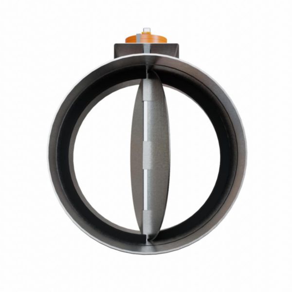 Registre motorise en acier galvanise diam 200 mm - etanche et isole - avec servomoteur extra-plat 24 volts, tout-ou-rien - 3 points, permettant la motorisation d'un volet de reglage et le calage du debit d'air maxi et mini Réf. REGIMOTO200-24V
