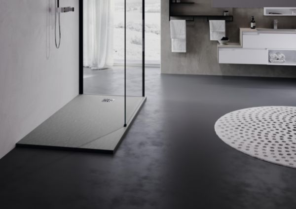 REC.DE DOUCHE NOVOMATT 160X80CM B.3CM GRIS