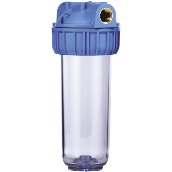 Filtre double SENIOR DUPLEX 3P-AFO-BX-TS - Raccordements 3/4" F/F - Pour cartouches type BX 10" double joint 45 mm - Livré sans cartouche - Pression maxi 8 bar - Température 4°C à 45°C - Usage alimentaire ACS